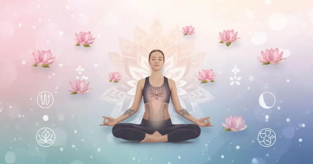 Lotus flower symbolism in meditation, yoga, and tattoo