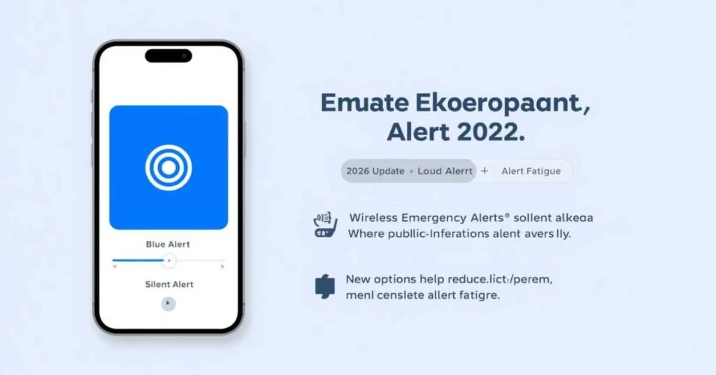 showing Blue Alert with silent WEA option to reduce alert fatigue in 2026.