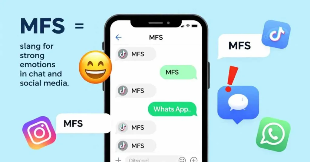 MFS slang meaning in chat and social media with emojis and reactions