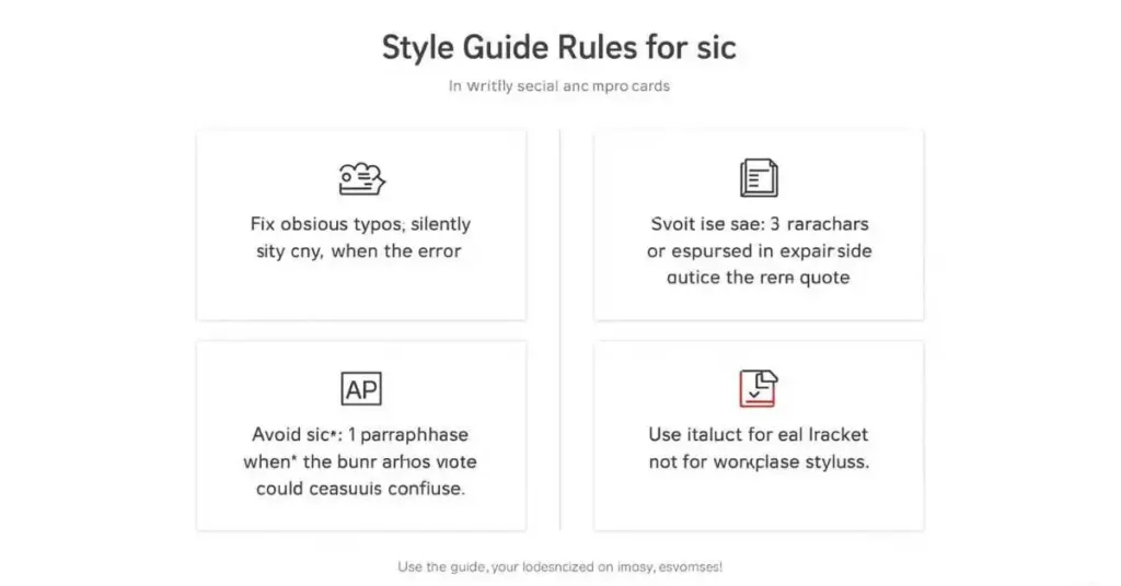 Style guide rules for [sic]