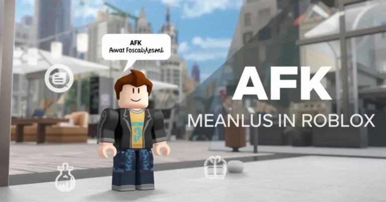Roblox AFK meaning graphic showing ‘AFK = Away From Keyboard