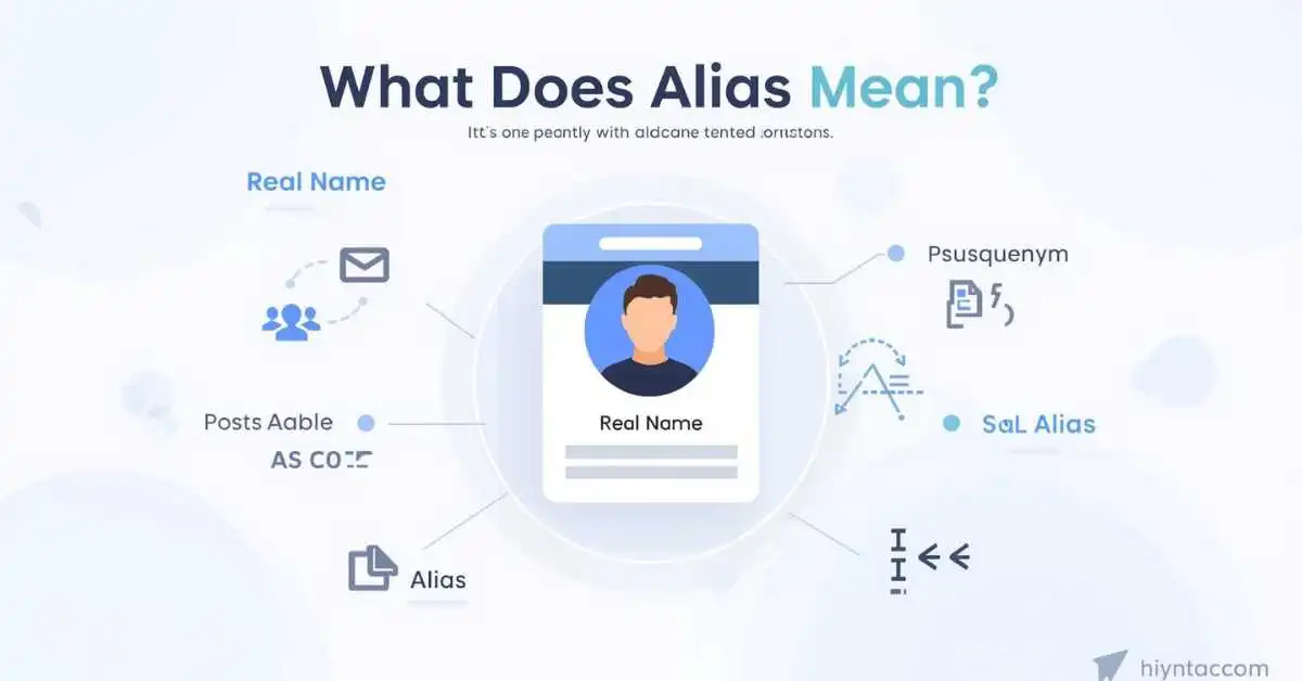 Alias meaning infographic