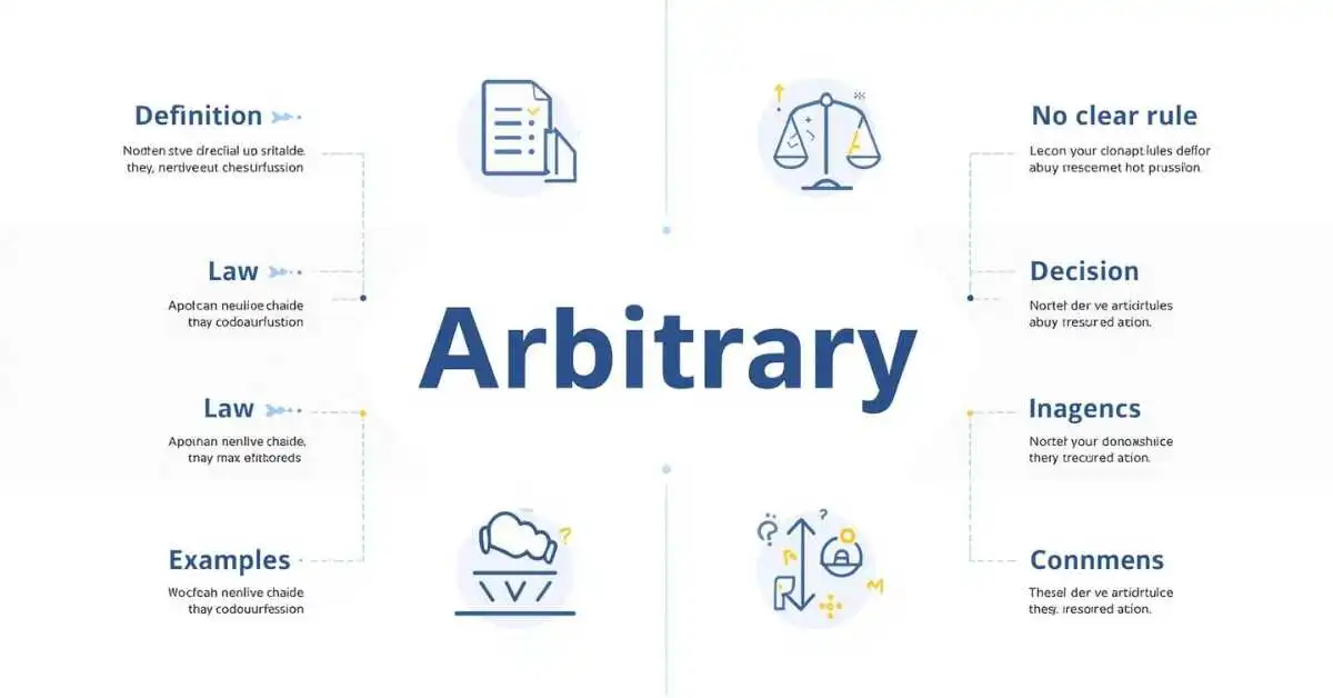 Arbitrary meaning infographic