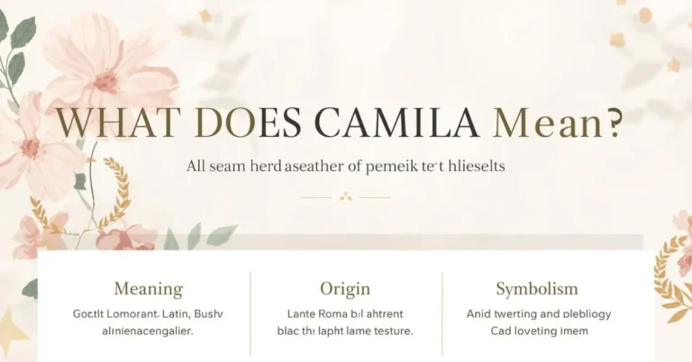Camila name meaning