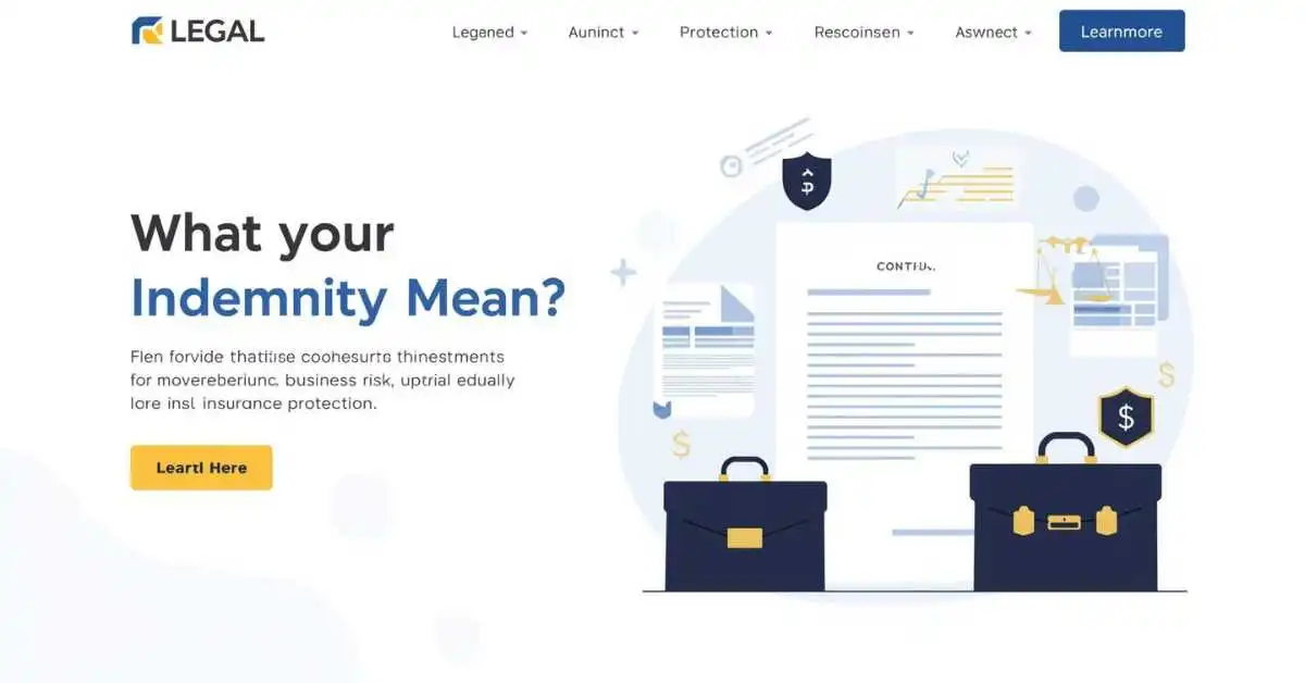 Indemnity meaning legal contract image