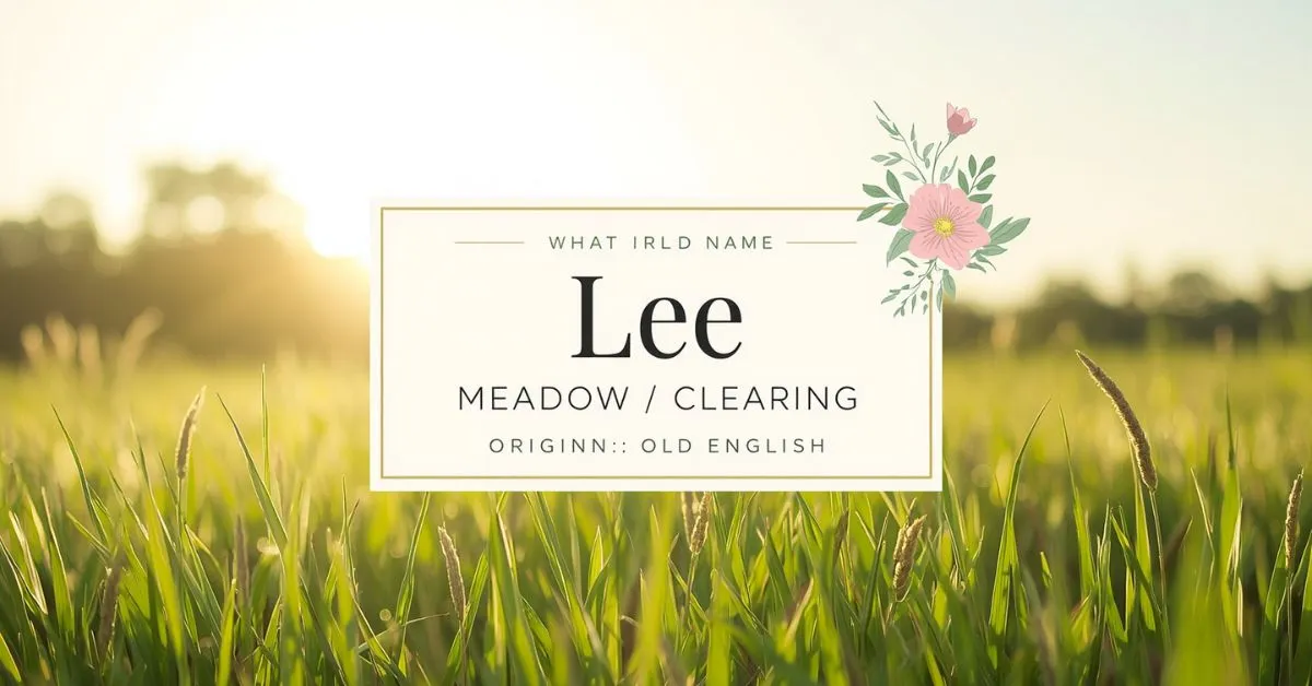 The Name Lee Mean?