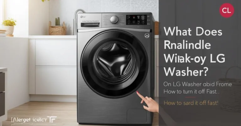 LG washer display showing CL lock mode