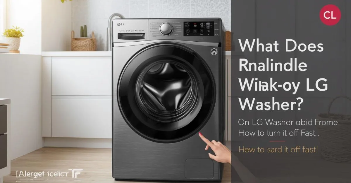 LG washer display showing CL lock mode