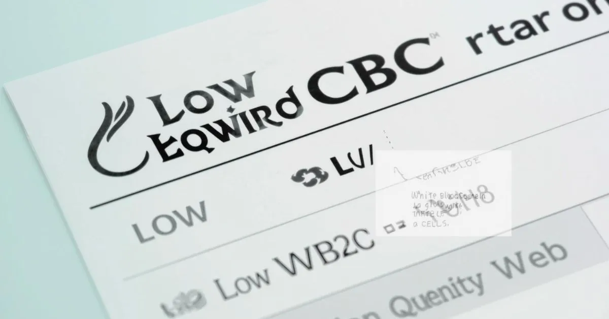 Low white blood count test result graphic
