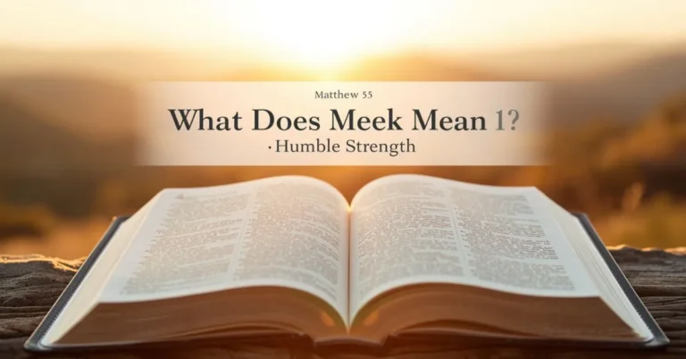 Meek meaning in Bible