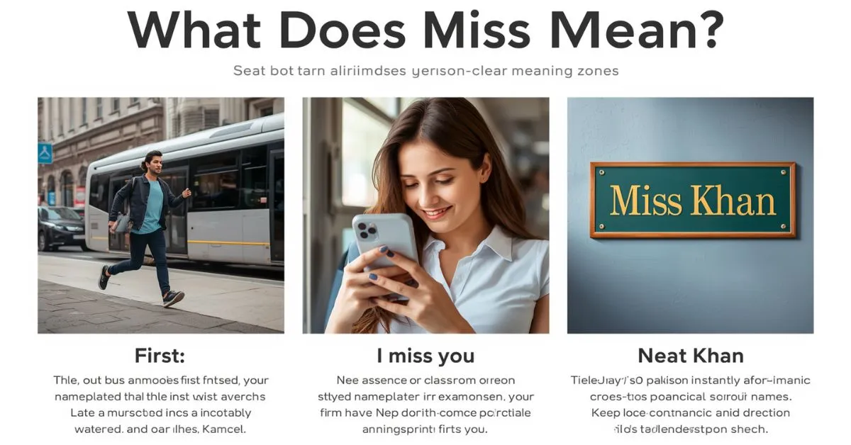 What miss means in different contexts