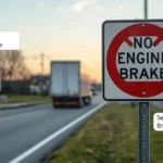 No engine brake road sign