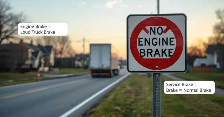 No engine brake road sign