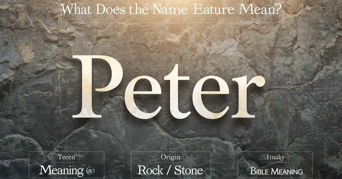 Peter name meaning image
