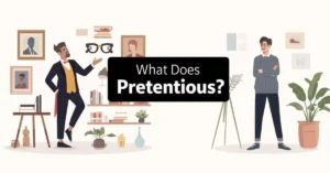 pretentious meaning visual