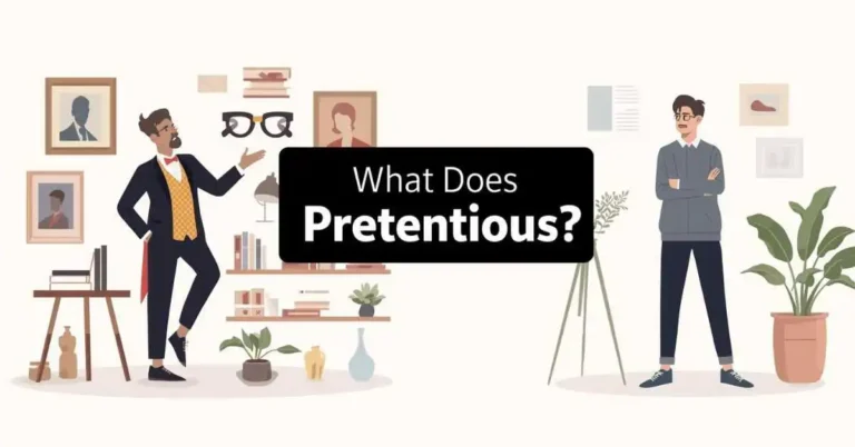 pretentious meaning visual