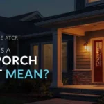 Red porch light on house