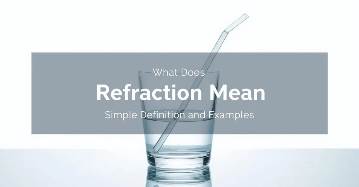Refraction of light in water and glass