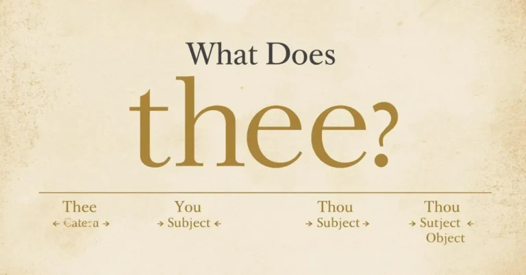 Thee meaning explained in simple English