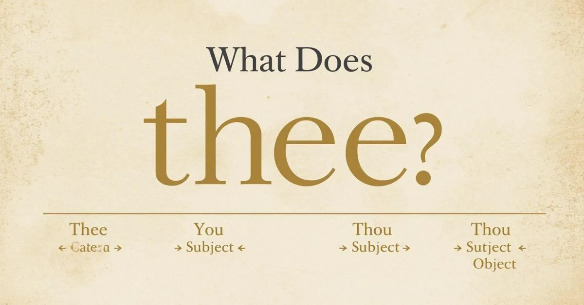 Thee meaning explained in simple English