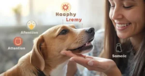 dog licking owner hand