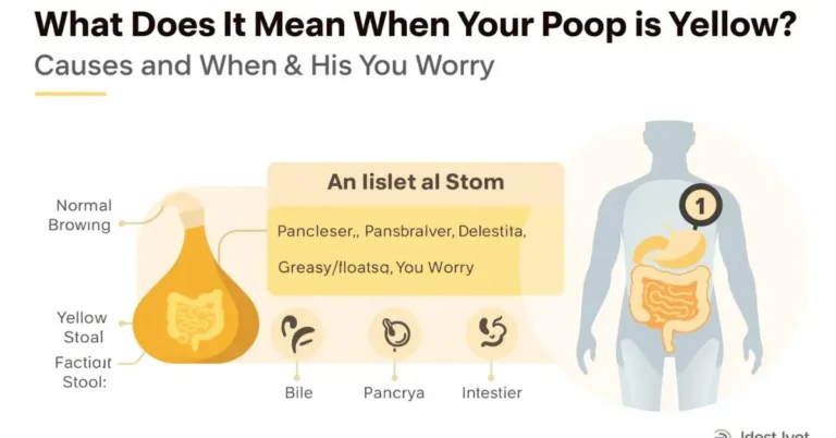Yellow poop causes infographic