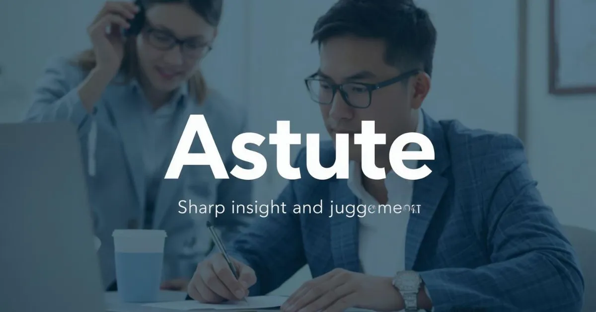 Astute meaning feature image showing sharp insight and judgment