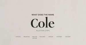 Cole name meaning graphic