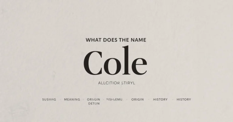 Cole name meaning graphic