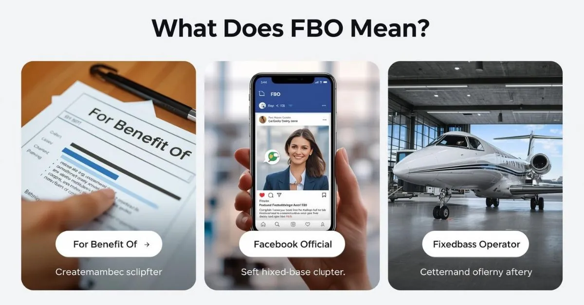 FBO meaning in banking social media and aviation