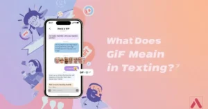 GIF meaning in texting chat illustration