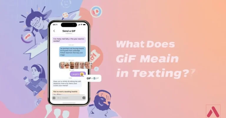 GIF meaning in texting chat illustration