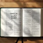 Open Bible showing the biblical meaning of lust