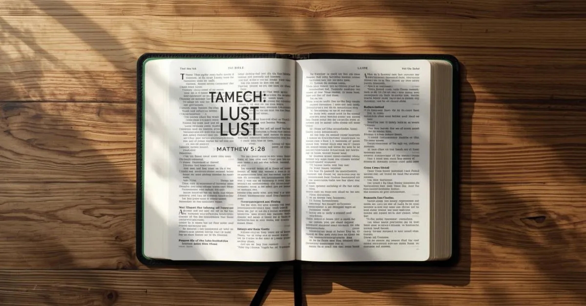 Open Bible showing the biblical meaning of lust