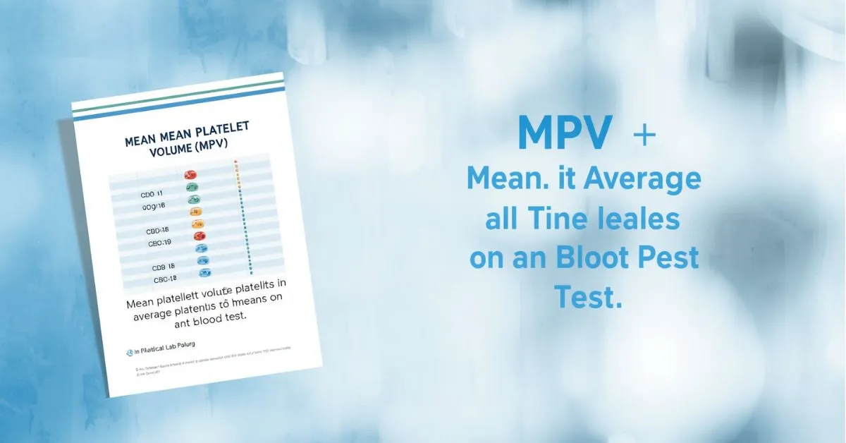 MPV blood test illustration showing average platelet size