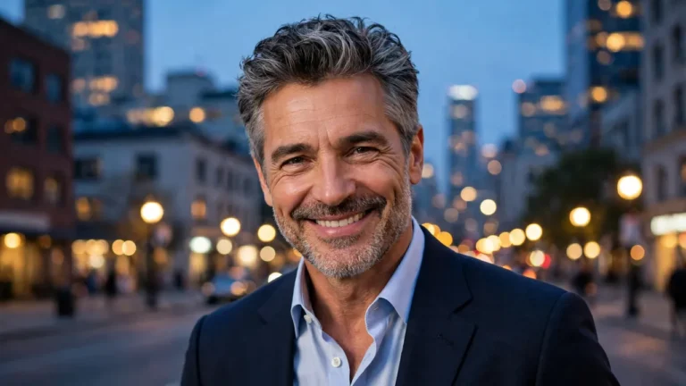 Confident stylish man in blazer smiling, representing zaddy slang meaning